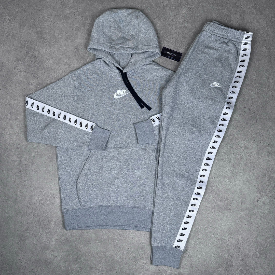 Nike Air Repeat Logo Hooded Tracksuit (Grey)