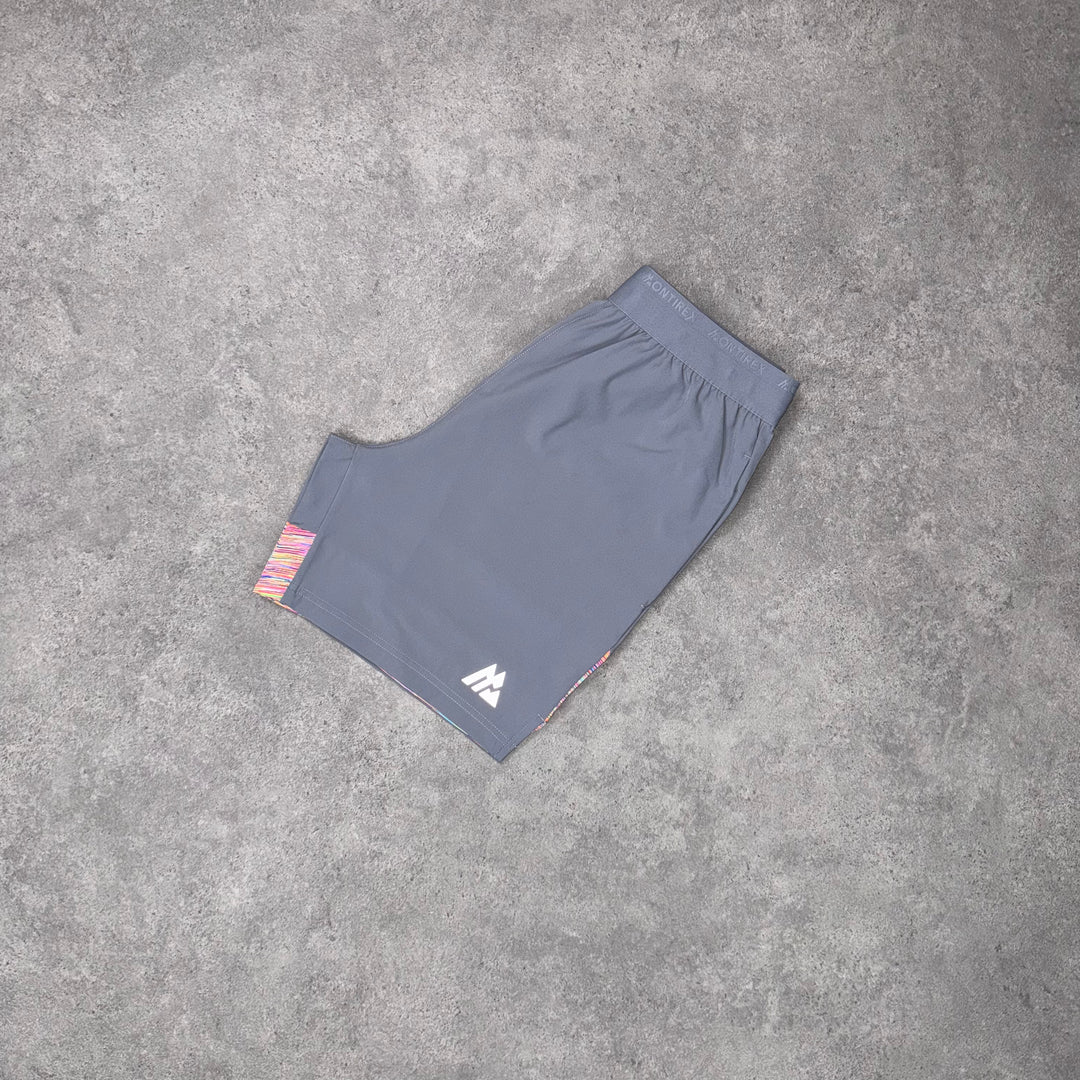 Montirex Panel Shorts (Grey/Orange)