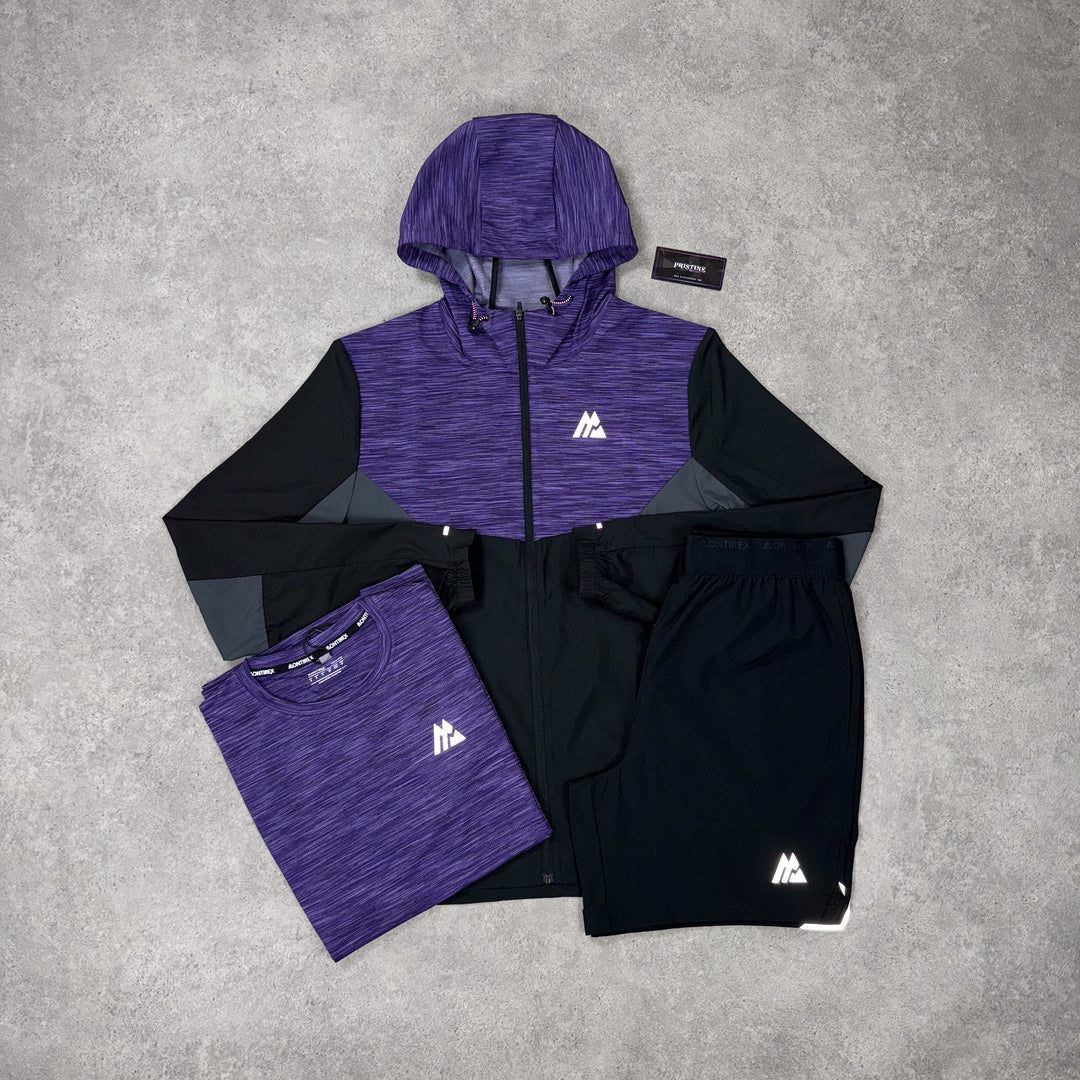 Montirex Eclipse Tri Short Set – Shadow Purple x Graphite Grey