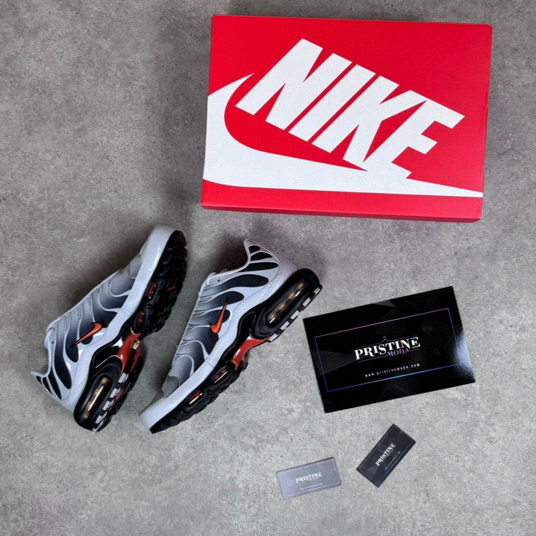 Nike Air Max Plus Wold Grey / Picante Red (Extended Delivery)