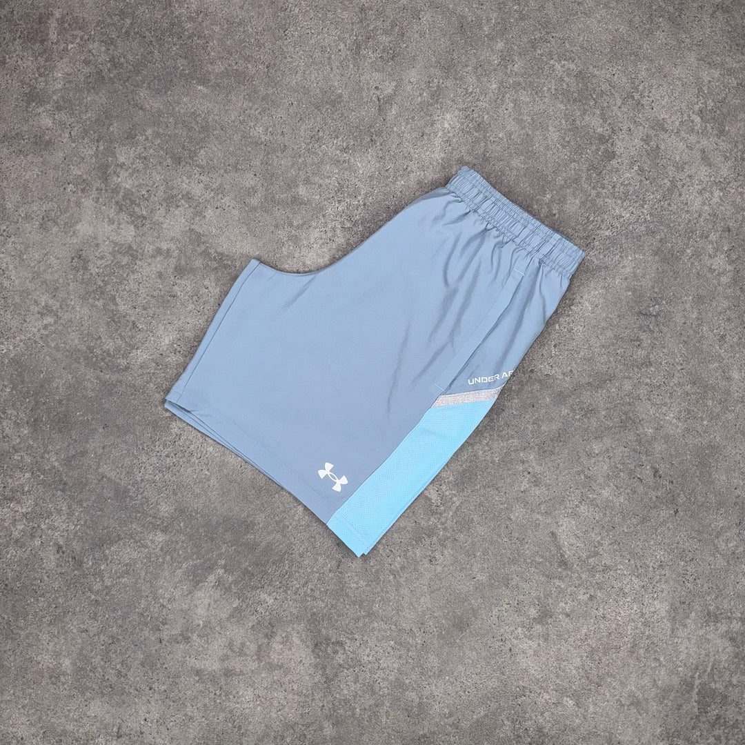 Under Armour Reflective Shorts (Light Grey/Baby-Blue)