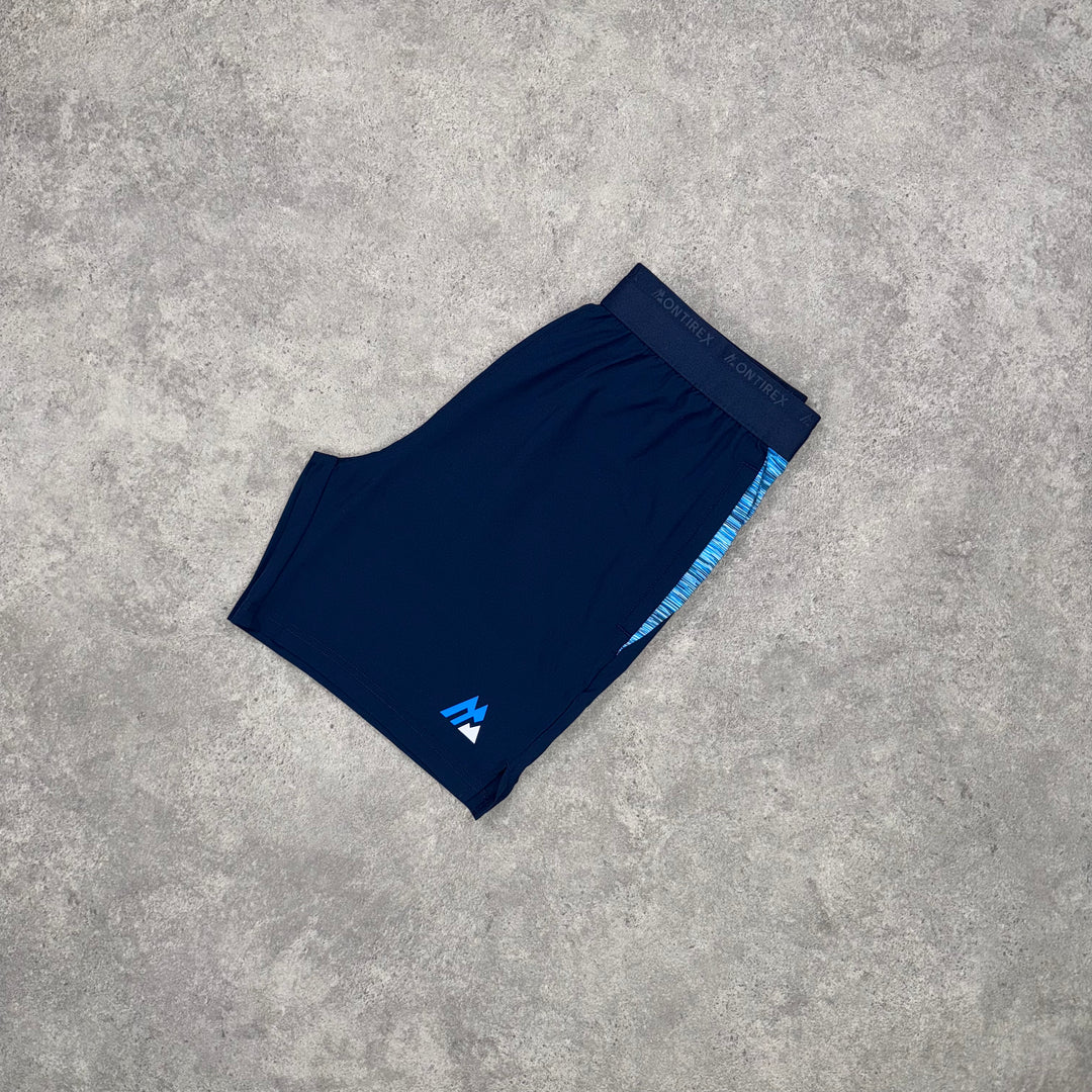 Montirex Run Shorts (Black/Blue)