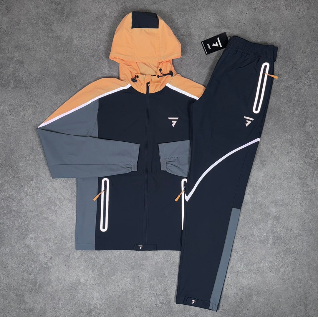 GRIID Woven Tracksuit (Grey/Orange)