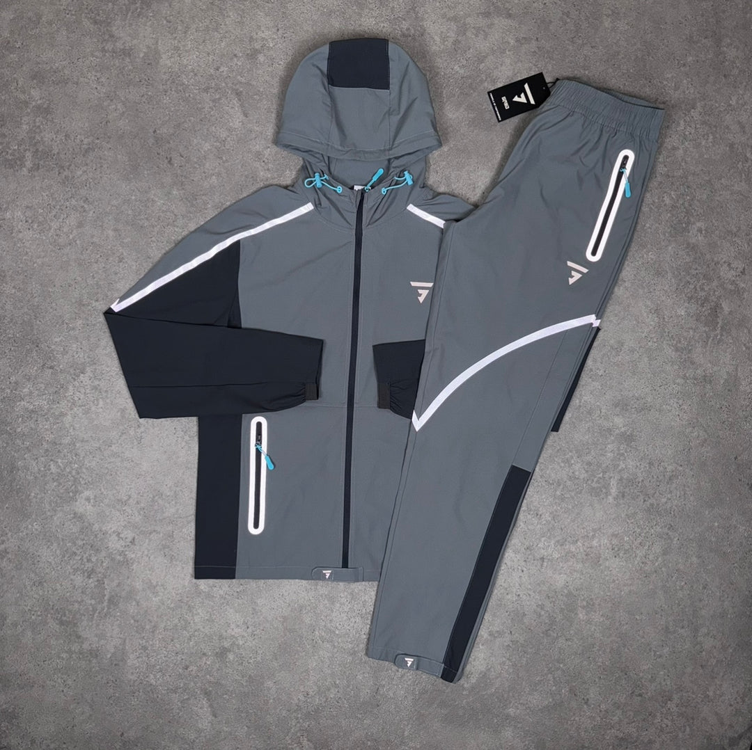 GRIID Woven Tracksuit (Grey/Turquoise)