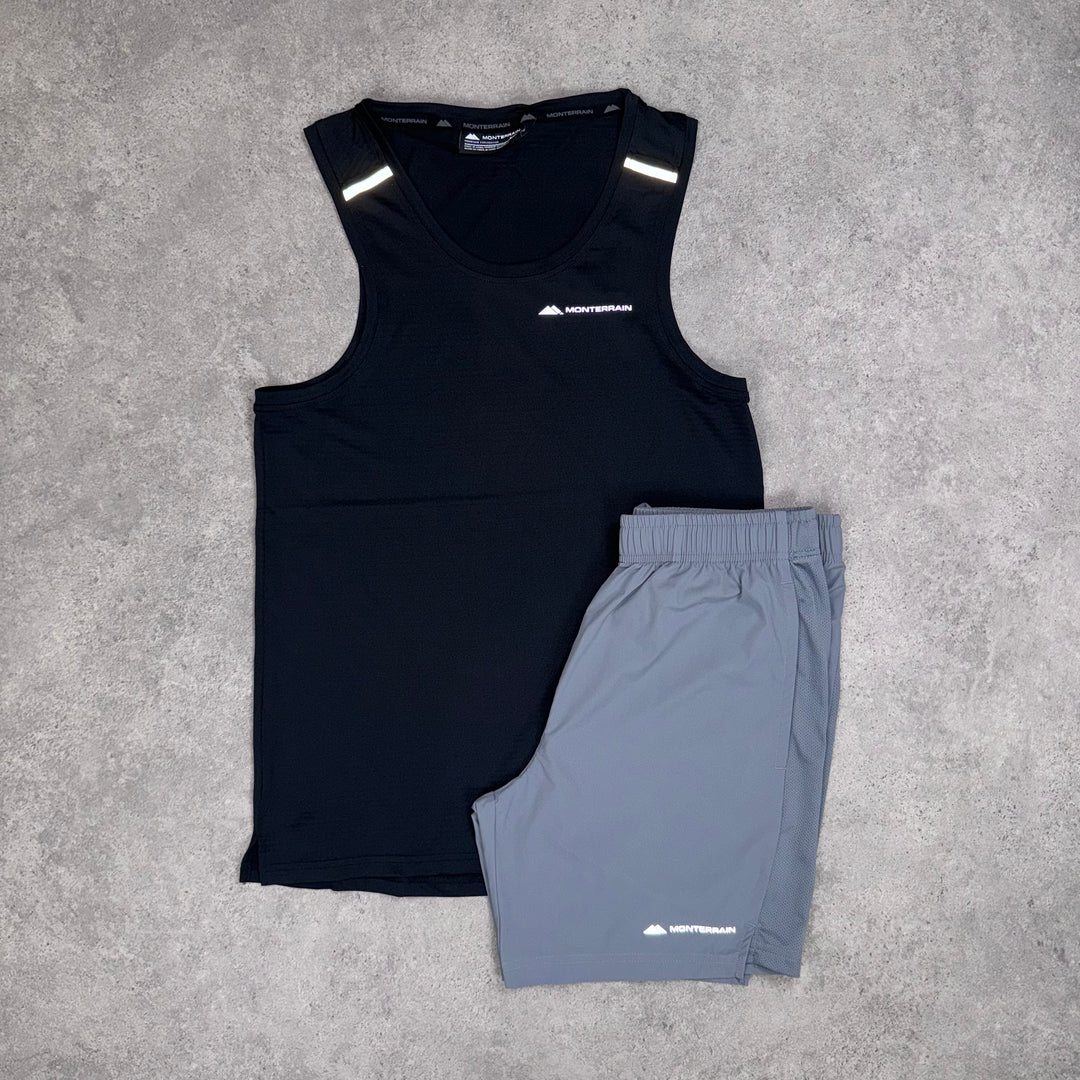 Monterrain Velocity Vest Short (Black/Grey)