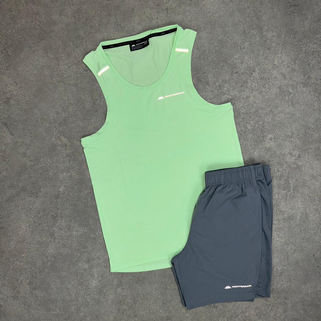 Monterrain Velocity Vest Short (Green/Grey)