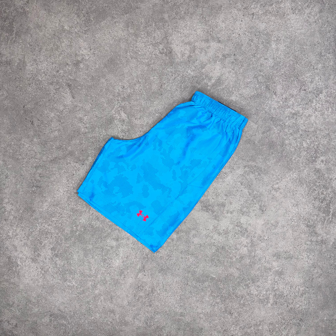 Under Armour Woven Camo Shorts (Blue/Red)