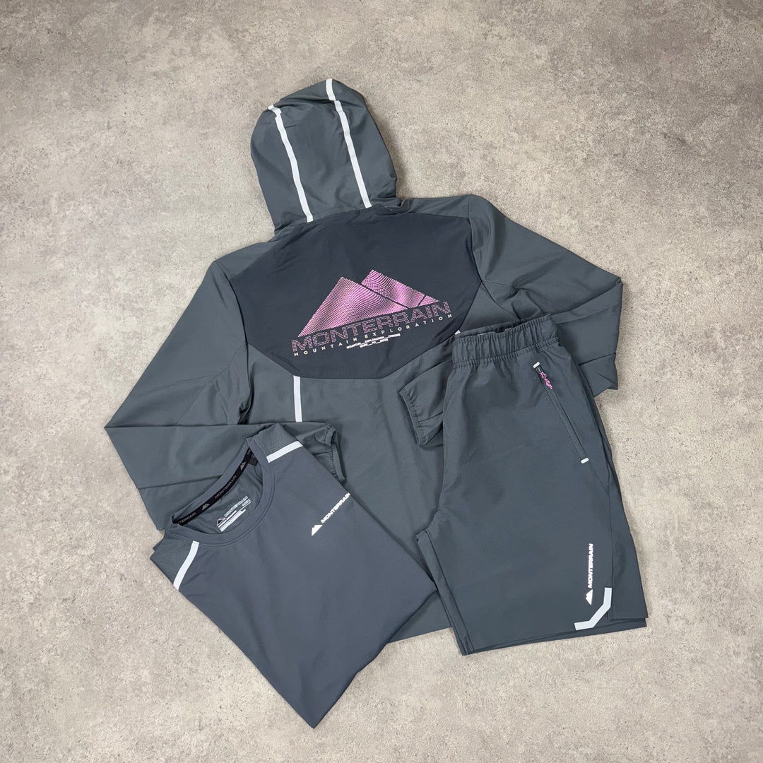 Monterrain Vector Tri Short Set – Slate Grey