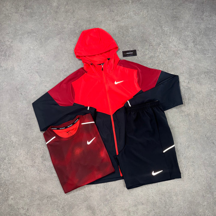 Nike Run Division Tri Short Set – Hyper Crimson x Burgundy x Black