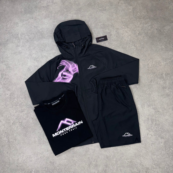 Monterrain Voltage Tri Short Set – Black x Electric Purple