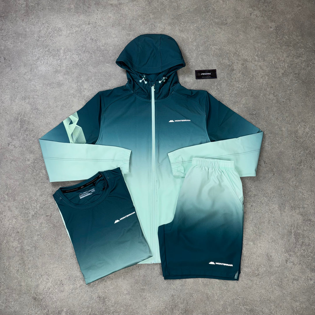 Monterrain Gradient Tri Short Set – Deep Teal x Glacier