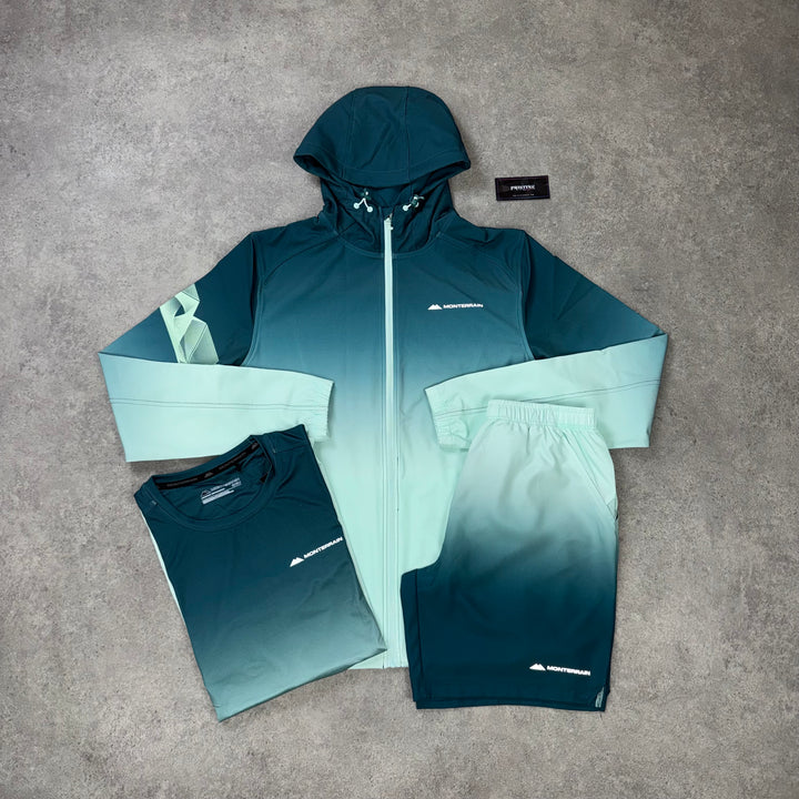 Monterrain Gradient Tri Short Set – Deep Teal x Glacier