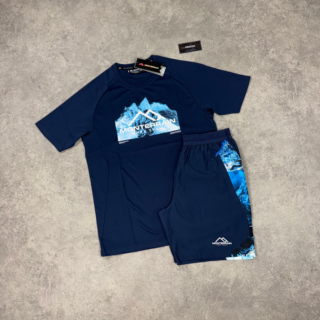 Monterrain Glacier Short Set – Abyss x Electric Blue