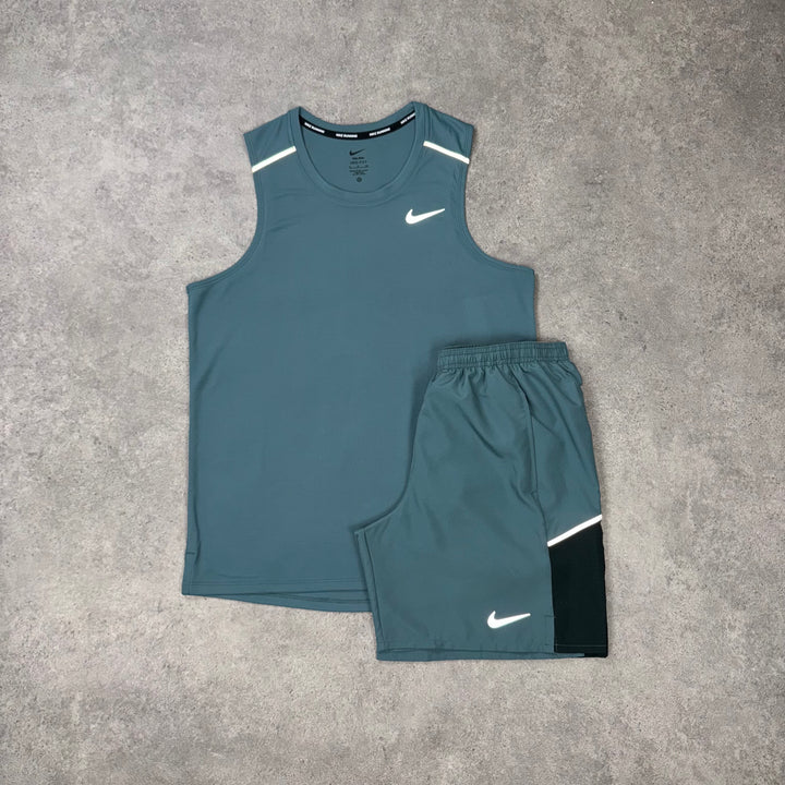Nike Miler Vest Set – Forest Green