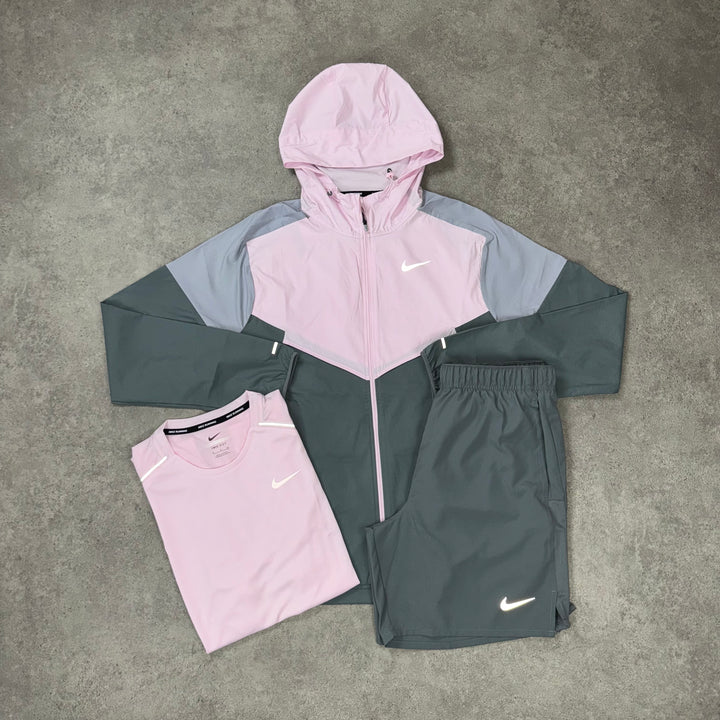 Nike Velocity Jacket Tri Short Set – Rose x Sage x Mist Grey