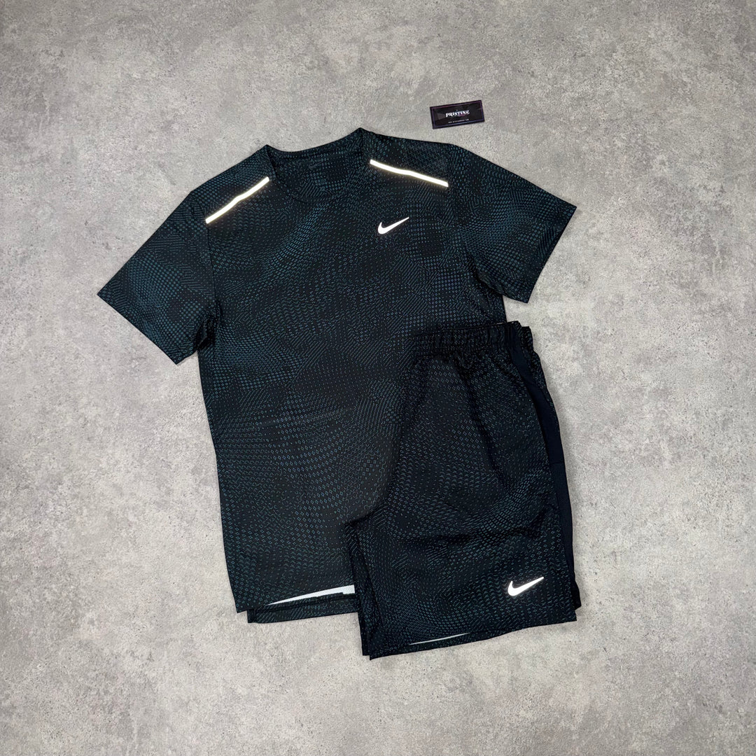 Nike Eclipse Short Set – Forest Green x Black