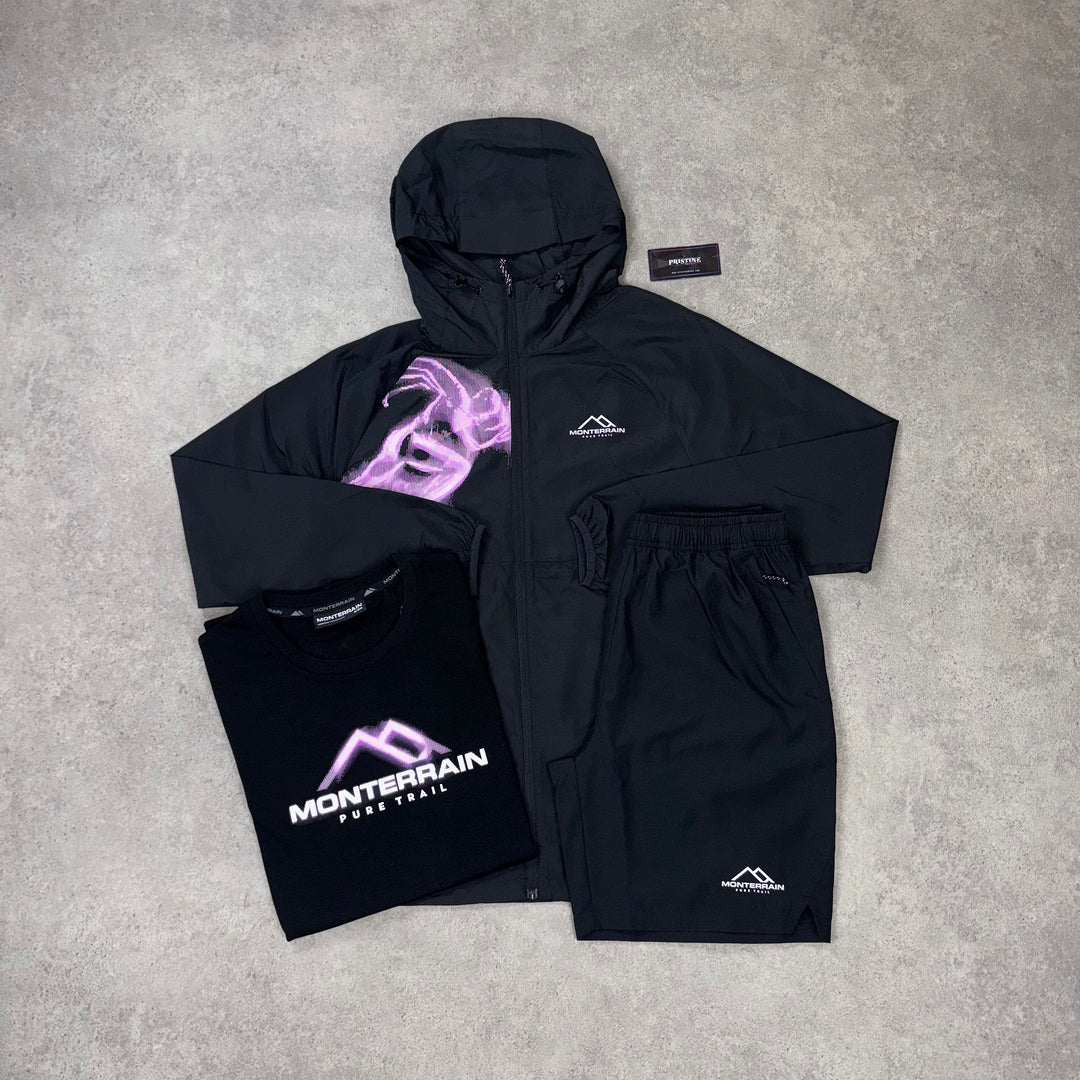 Monterrain Voltage Tri Short Set – Black x Electric Purple