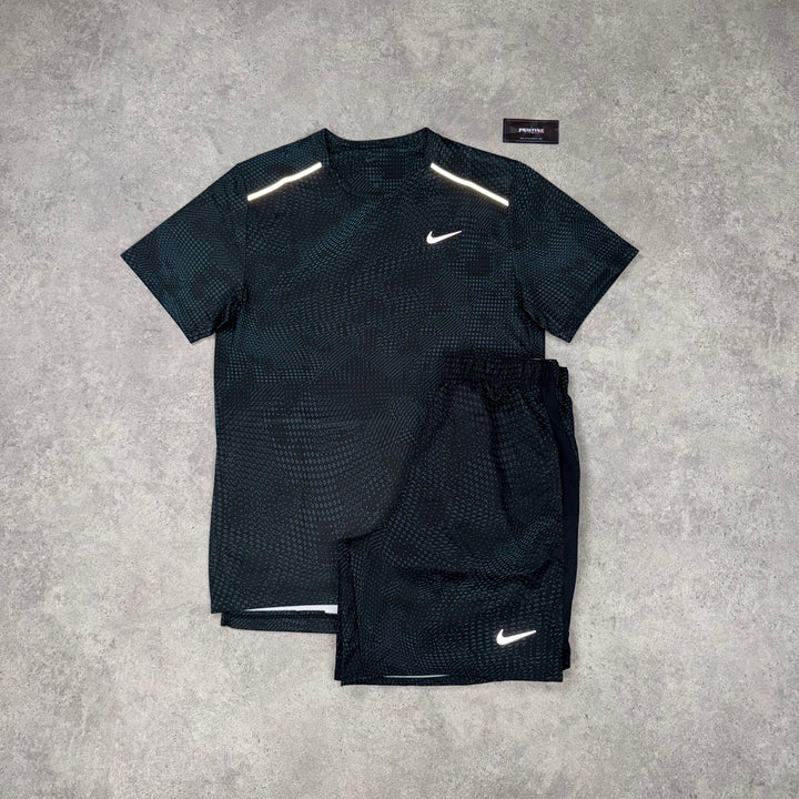 Nike Eclipse Short Set – Forest Green x Black