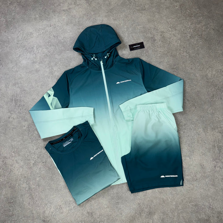 Monterrain Gradient Tri Short Set – Deep Teal x Glacier
