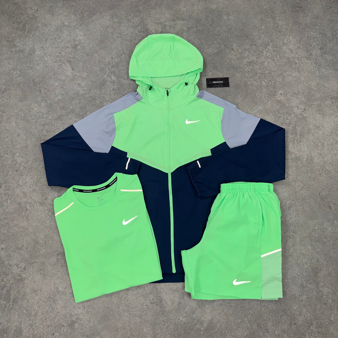 Nike Run Division Tri Set – Electric Green x Midnight Navy