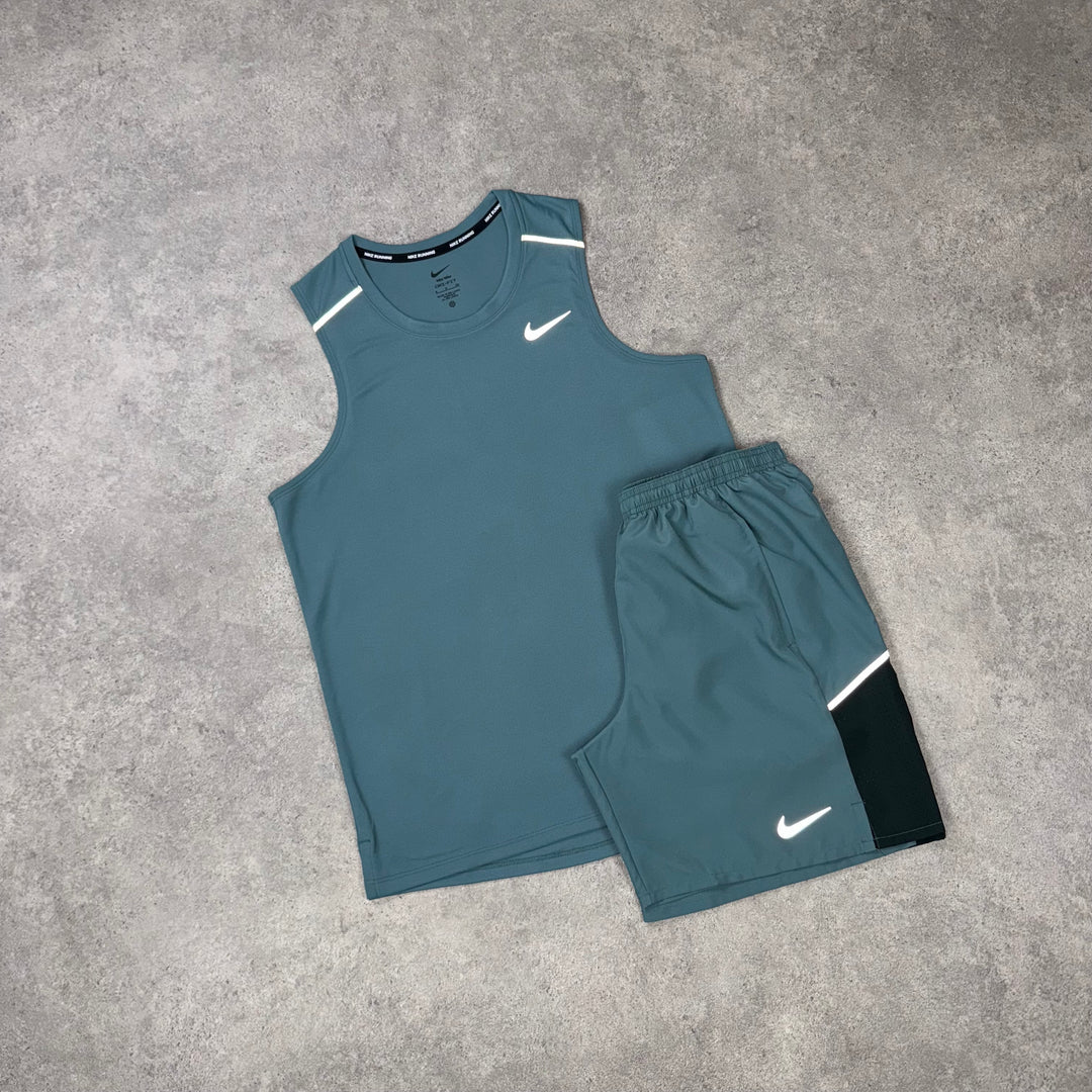 Nike Miler Vest Set – Forest Green