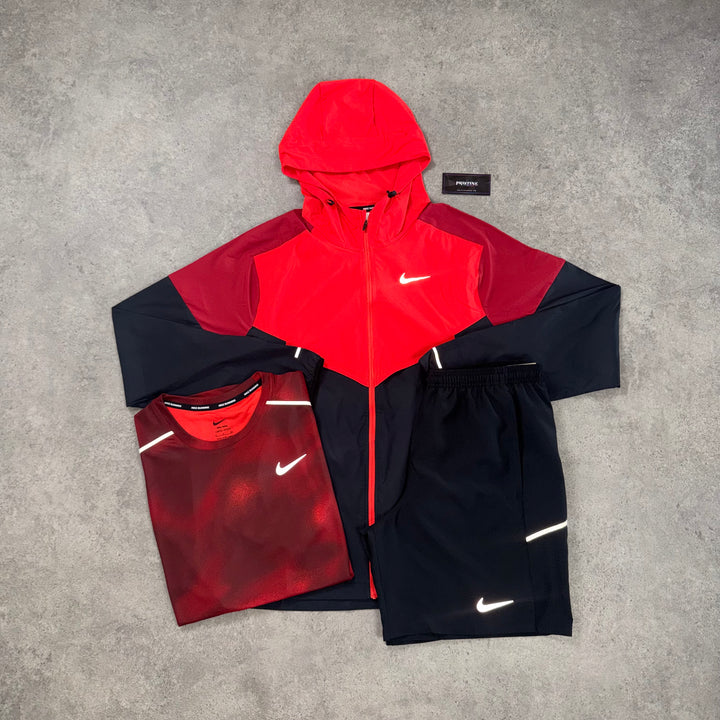 Nike Run Division Tri Short Set – Hyper Crimson x Burgundy x Black