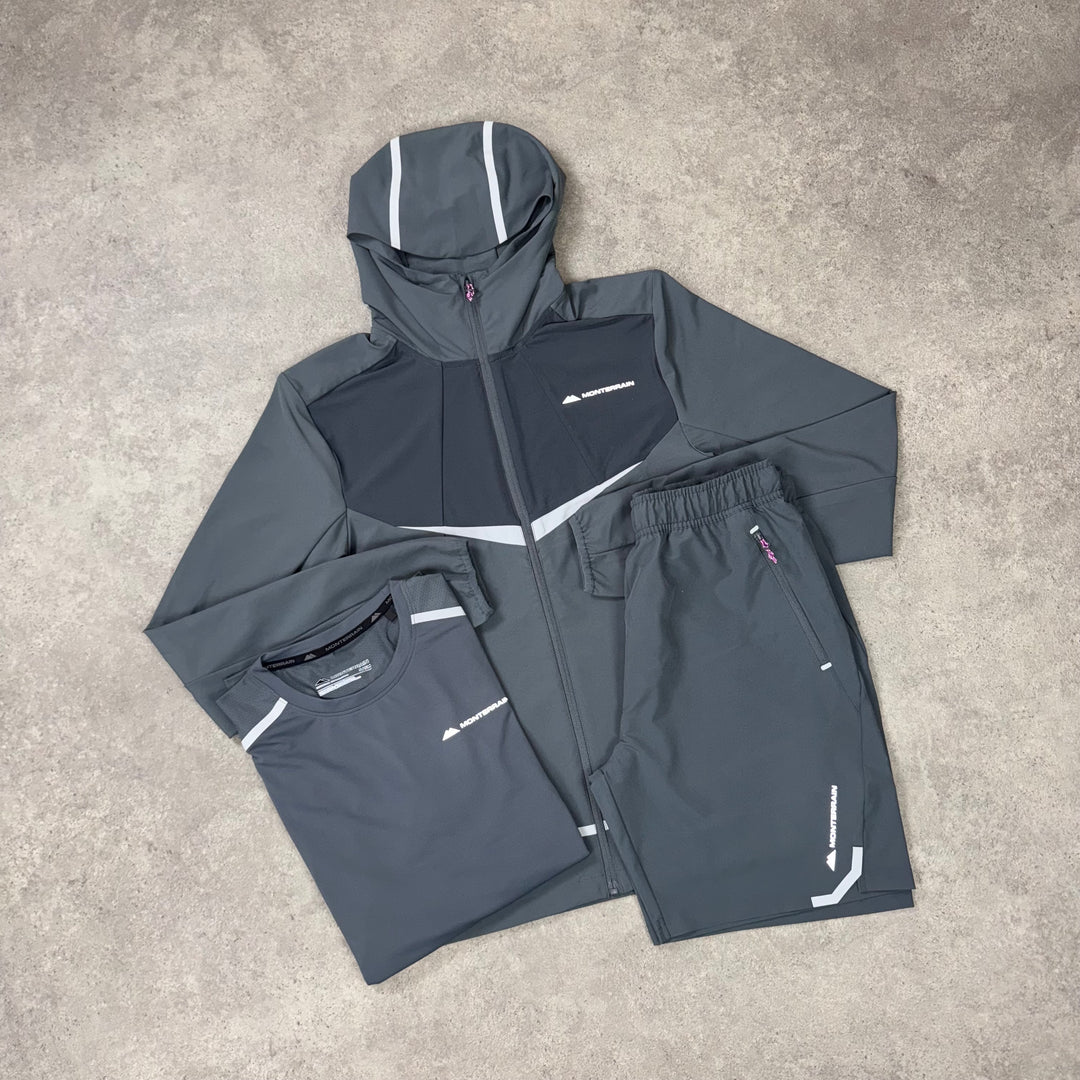 Monterrain Vector Tri Short Set – Slate Grey