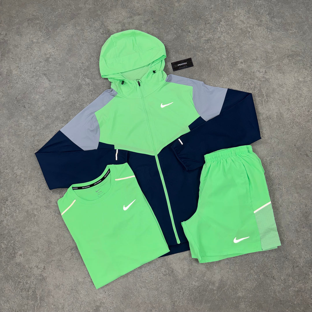 Nike Run Division Tri Set – Electric Green x Midnight Navy