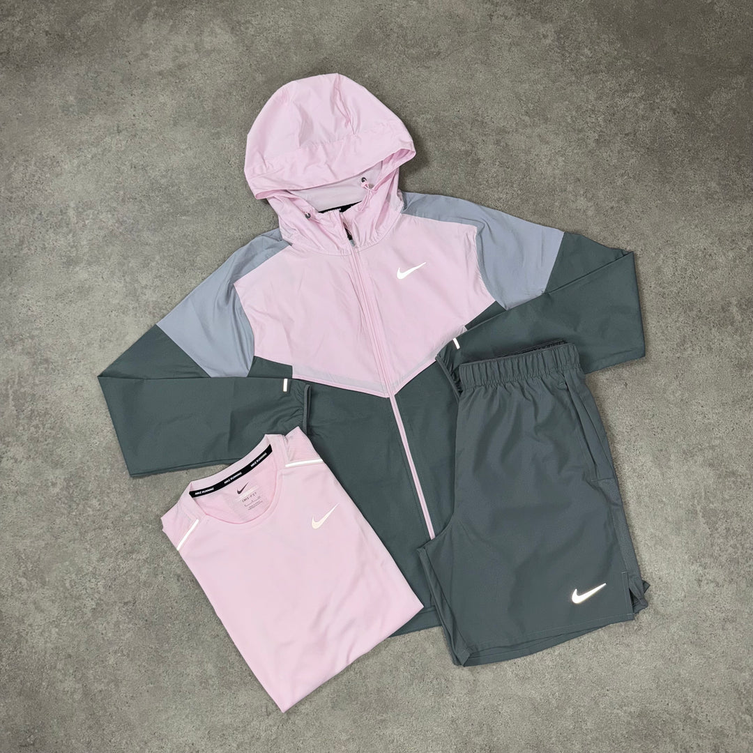 Nike Velocity Jacket Tri Short Set – Rose x Sage x Mist Grey