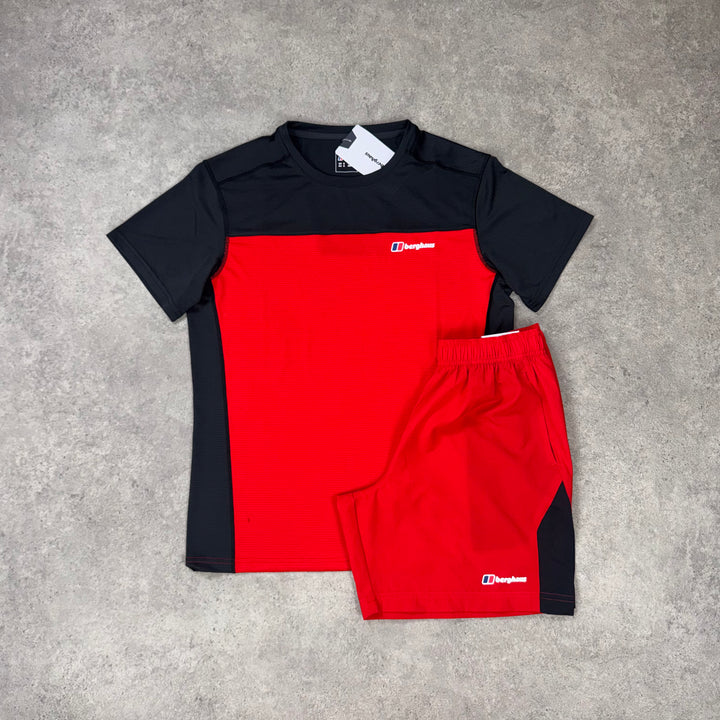 Berghaus Essential Short Set – Obsidian x Crimson
