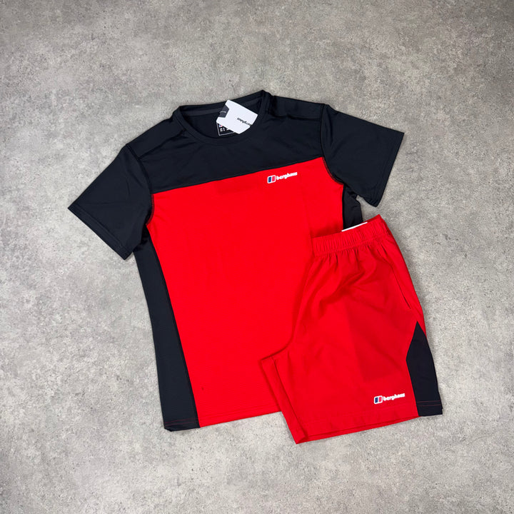 Berghaus Essential Short Set – Obsidian x Crimson