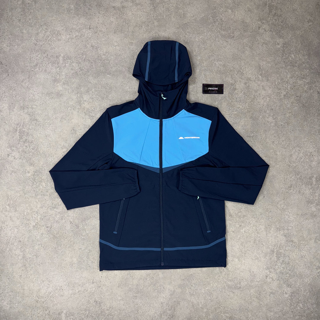 Monterrain Trailblock Jacket – Navy x Sky Blue