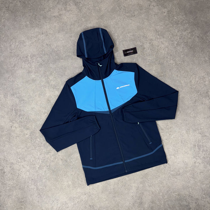 Monterrain Trailblock Jacket – Navy x Sky Blue