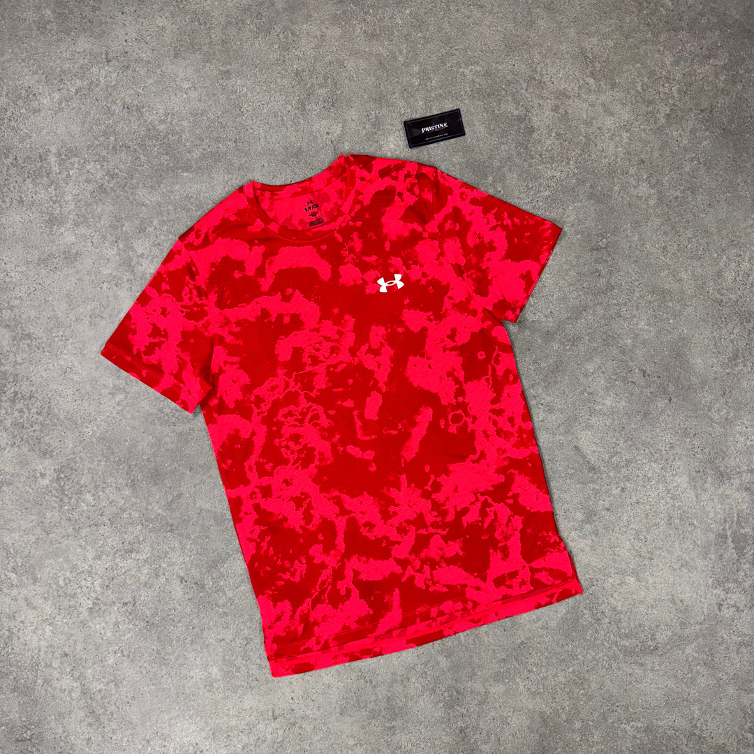 Under Armour HeatMap Camo Tee – Red Alert
