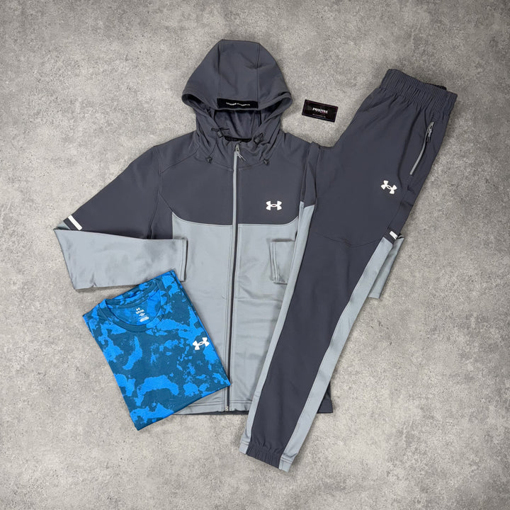 Under Armour Shadow Jacket Tri Set – Charcoal x Light Grey x Blue Camo
