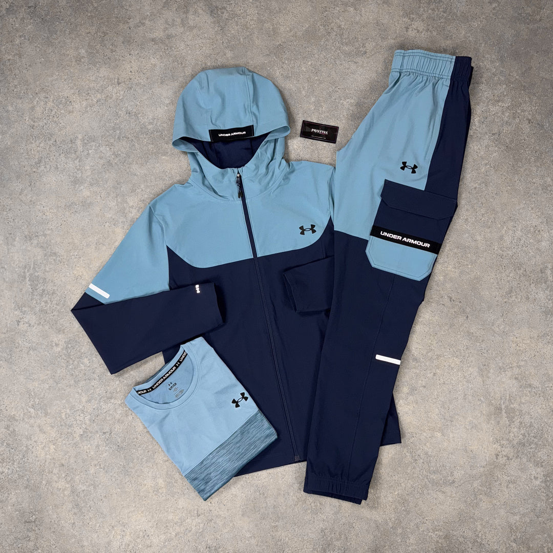 Under Armour Horizon Jacket Tri Pant Set – Sky Blue x Navy