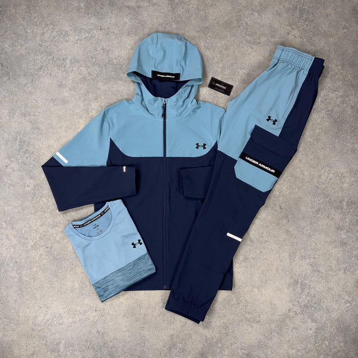 Under Armour Horizon Jacket Tri Pant Set – Sky Blue x Navy
