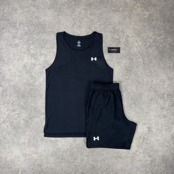 Under Armour Core Vest Short Set – Midnight Black
