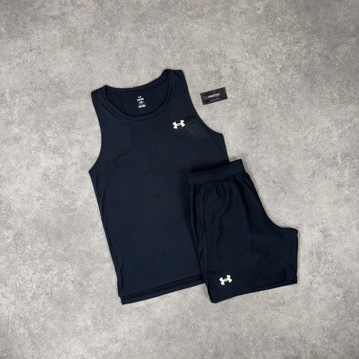 Under Armour Core Vest Short Set – Midnight Black