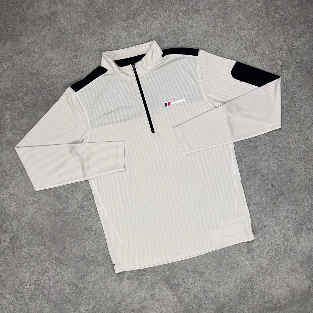 Berghaus Explorer Tech 1/4 Zip (Cream/Black)
