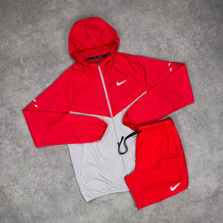 Nike Light Windrunner Shorts Set (Red/White)