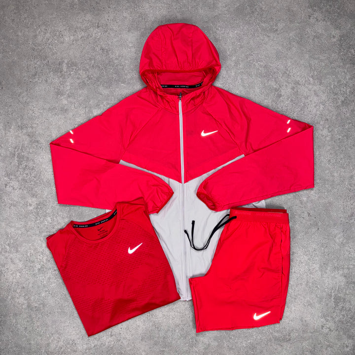 Nike Light Windrunner Shorts Tri Set (Red/White)