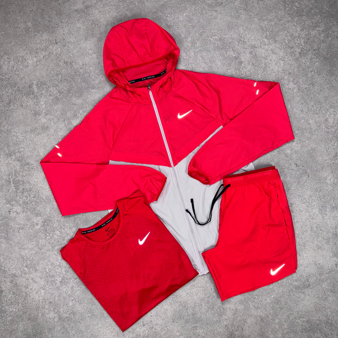 Nike Light Windrunner Shorts Tri Set (Red/White)