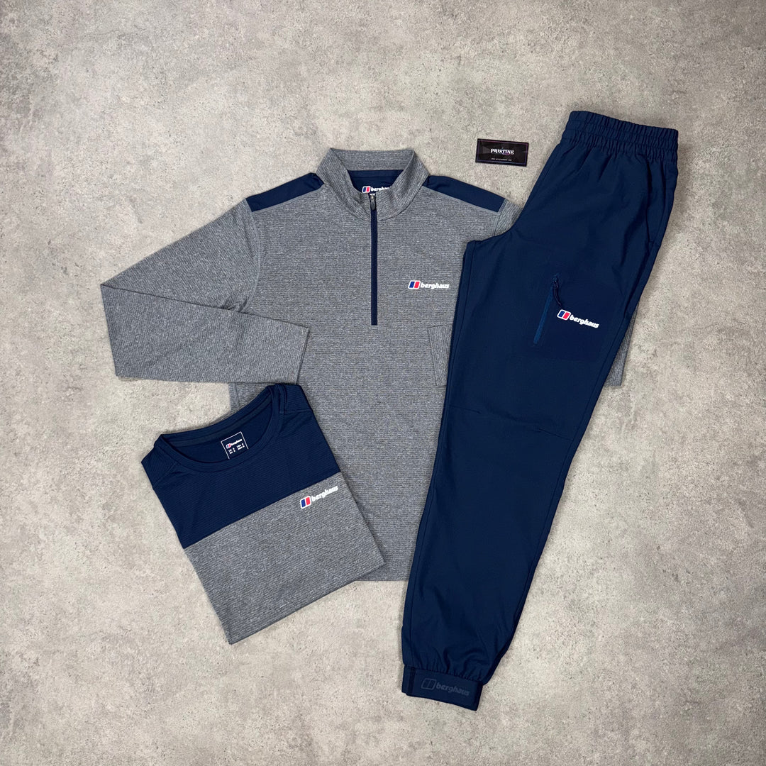 Berghaus Nordic 1/4 Zip Tri Set - Slate Blue x Shadow Grey