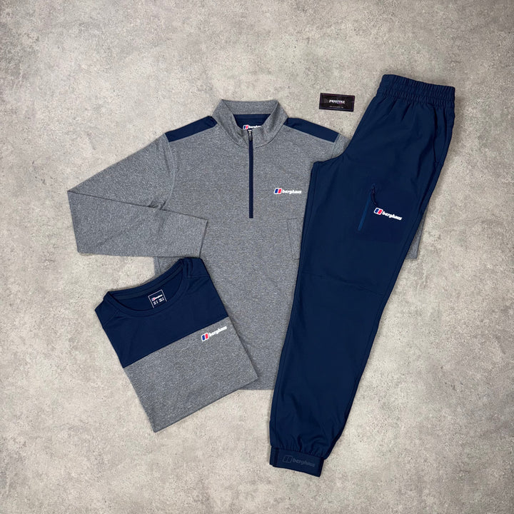 Berghaus Nordic 1/4 Zip Tri Set - Slate Blue x Shadow Grey