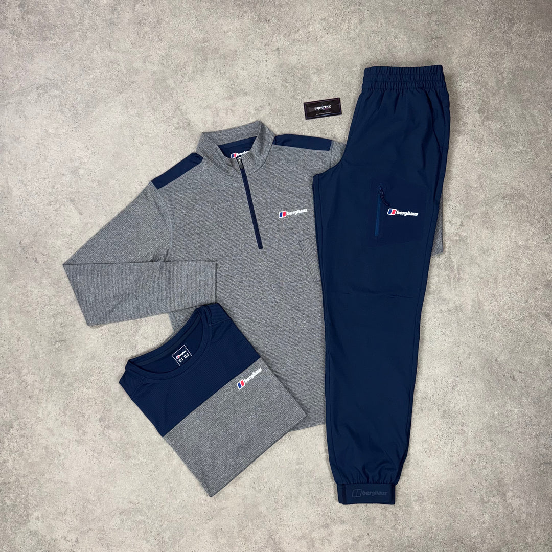 Berghaus Nordic 1/4 Zip Tri Set - Slate Blue x Shadow Grey