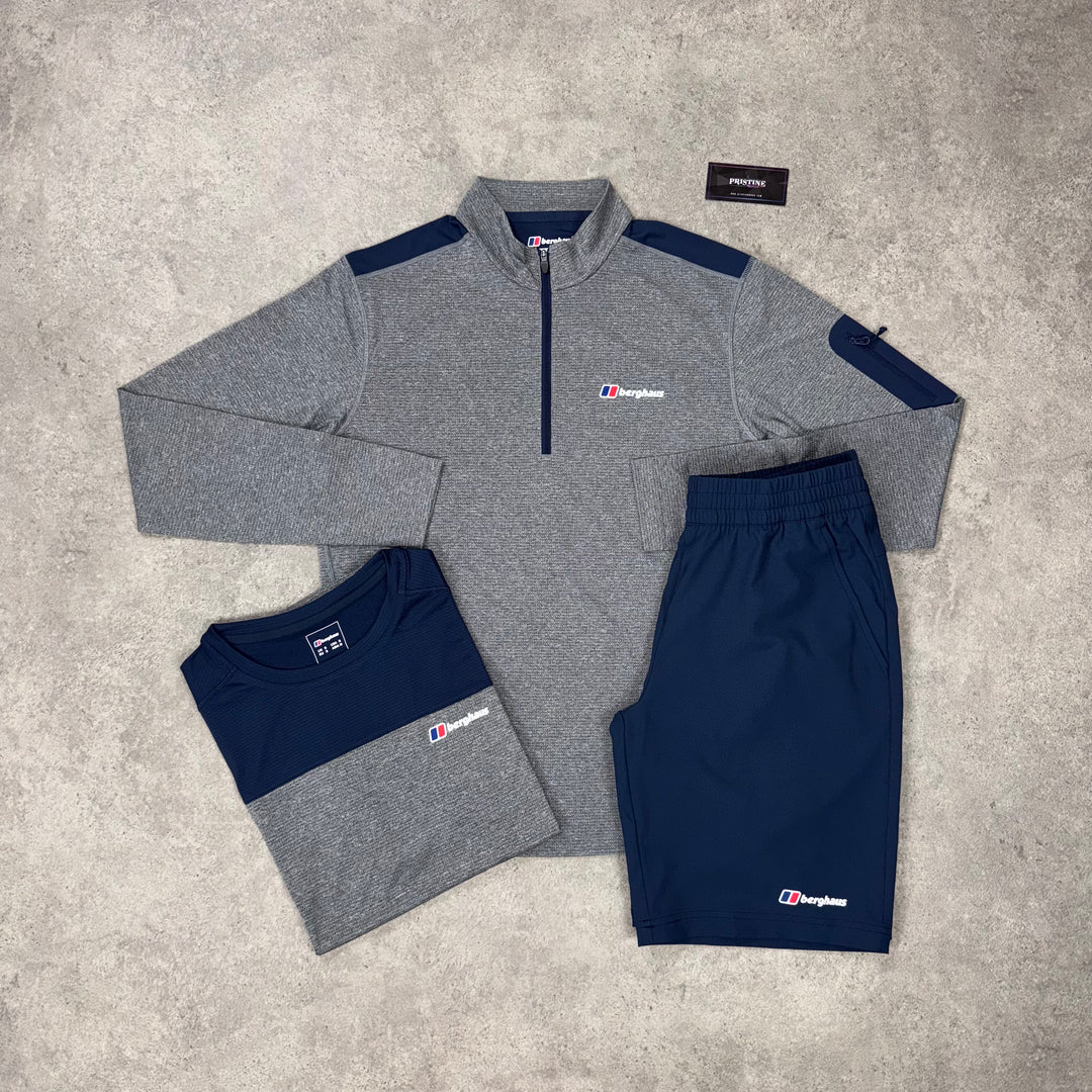 Berghaus Nordic 1/4 Zip Tri Set - Slate Blue x Shadow Grey