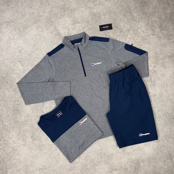 Berghaus Nordic 1/4 Zip Tri Set - Slate Blue x Shadow Grey