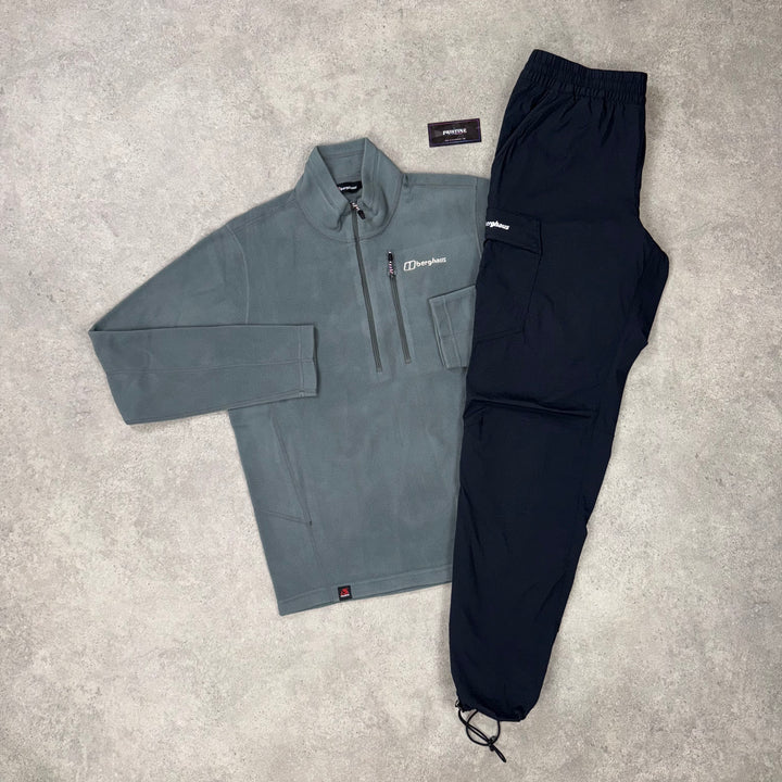 Berghaus Glacier Fleece Twin Set – Stone Grey x Black