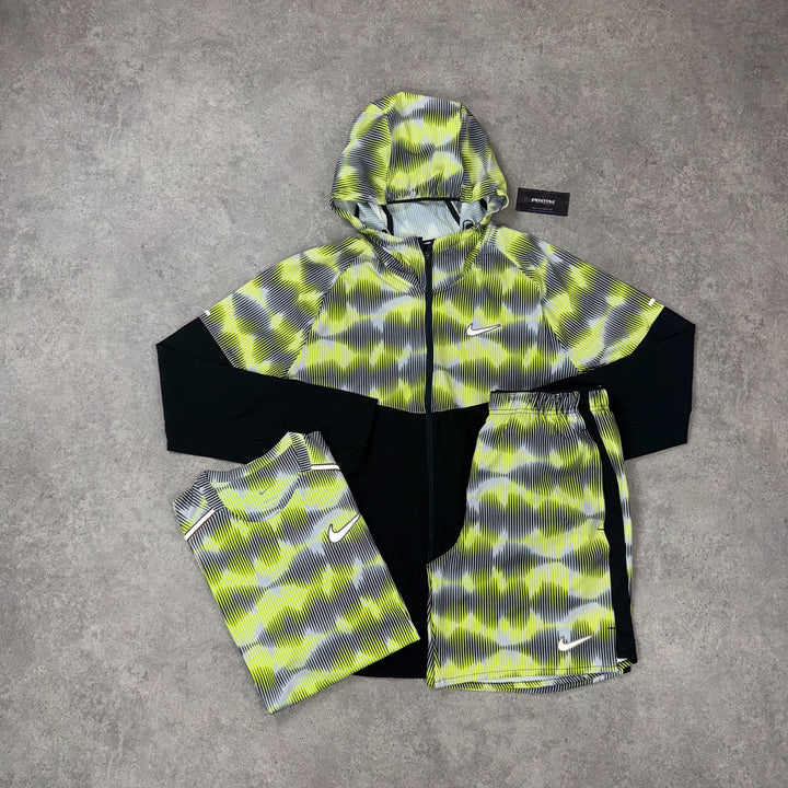 Nike Pulse Tri Short Set – Volt x Black Mono Print